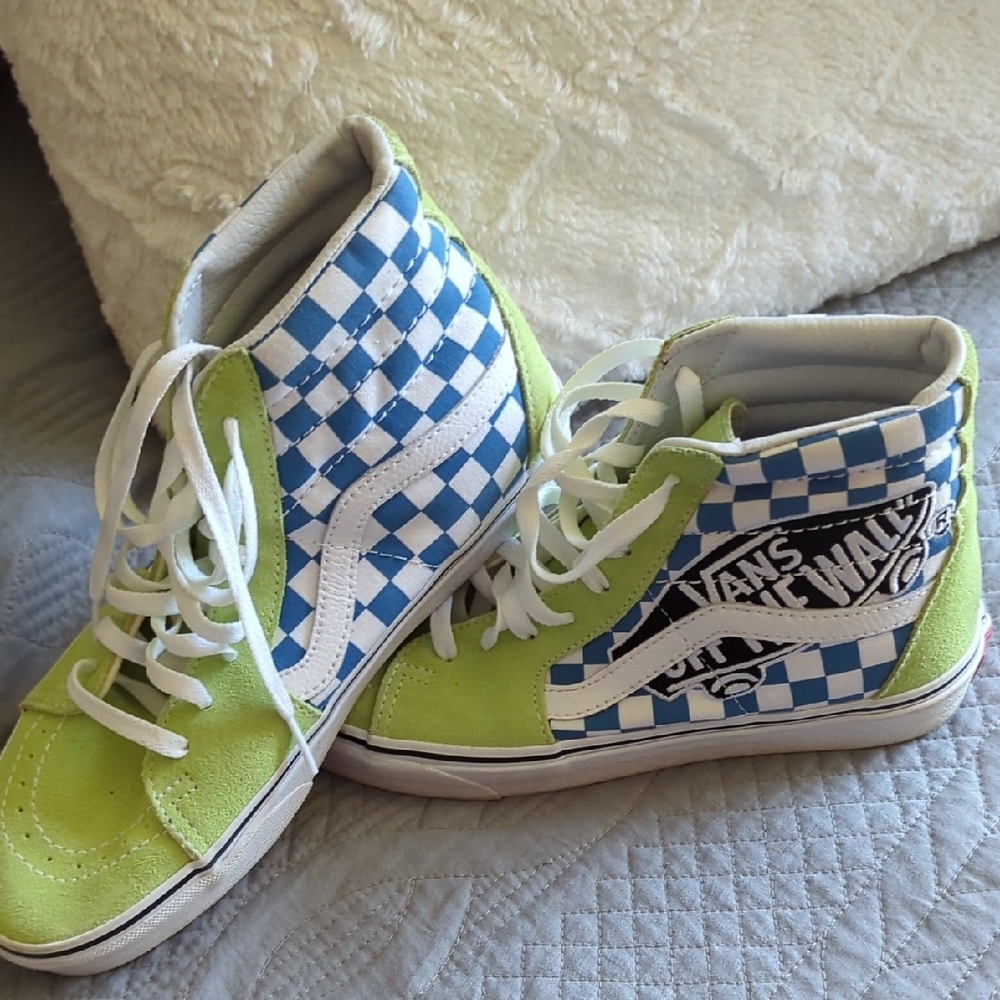 Vans Kids High-Top Sneakers - Blue and Green